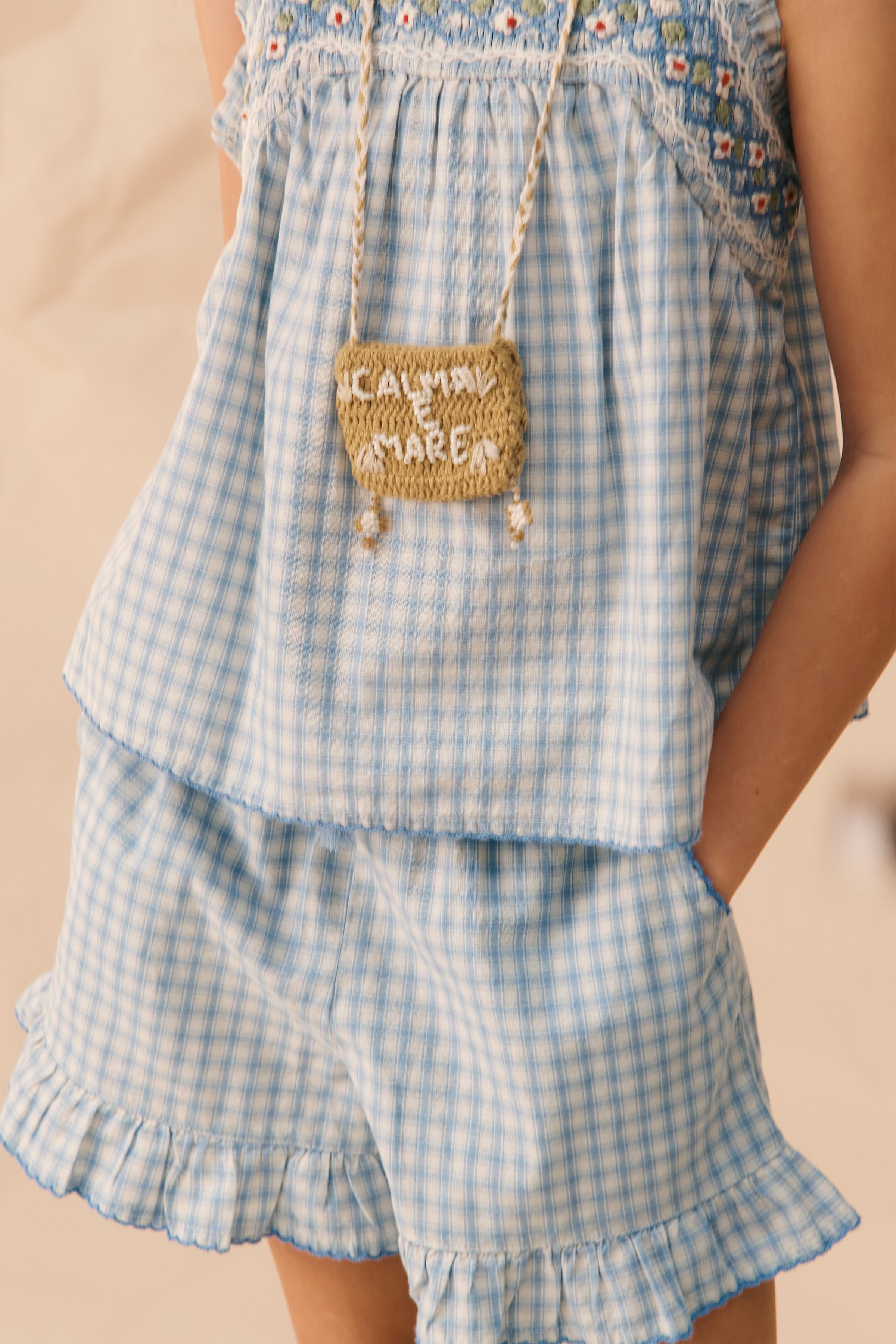 LIMITED EDITION PLAID EMBROIDERED TOP